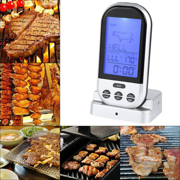 Digital Wireless Barbecue BBQ Meat Food Thermometer Remote Grill Cooking oven 